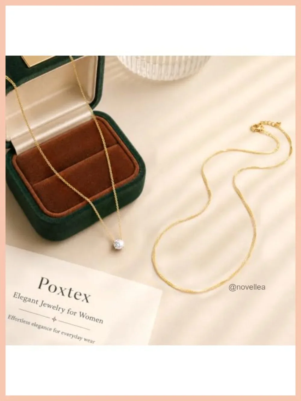 Layered Dainty Necklace Set, 14K Gold Plated Choker with Cubic Zirconia